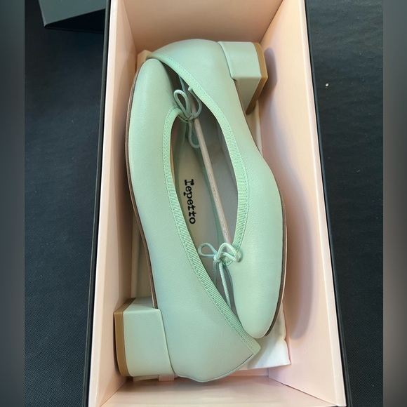 Repetto Camille Ballet Flat Heels Aqua Green EU 36 New - Picture 9 of 11